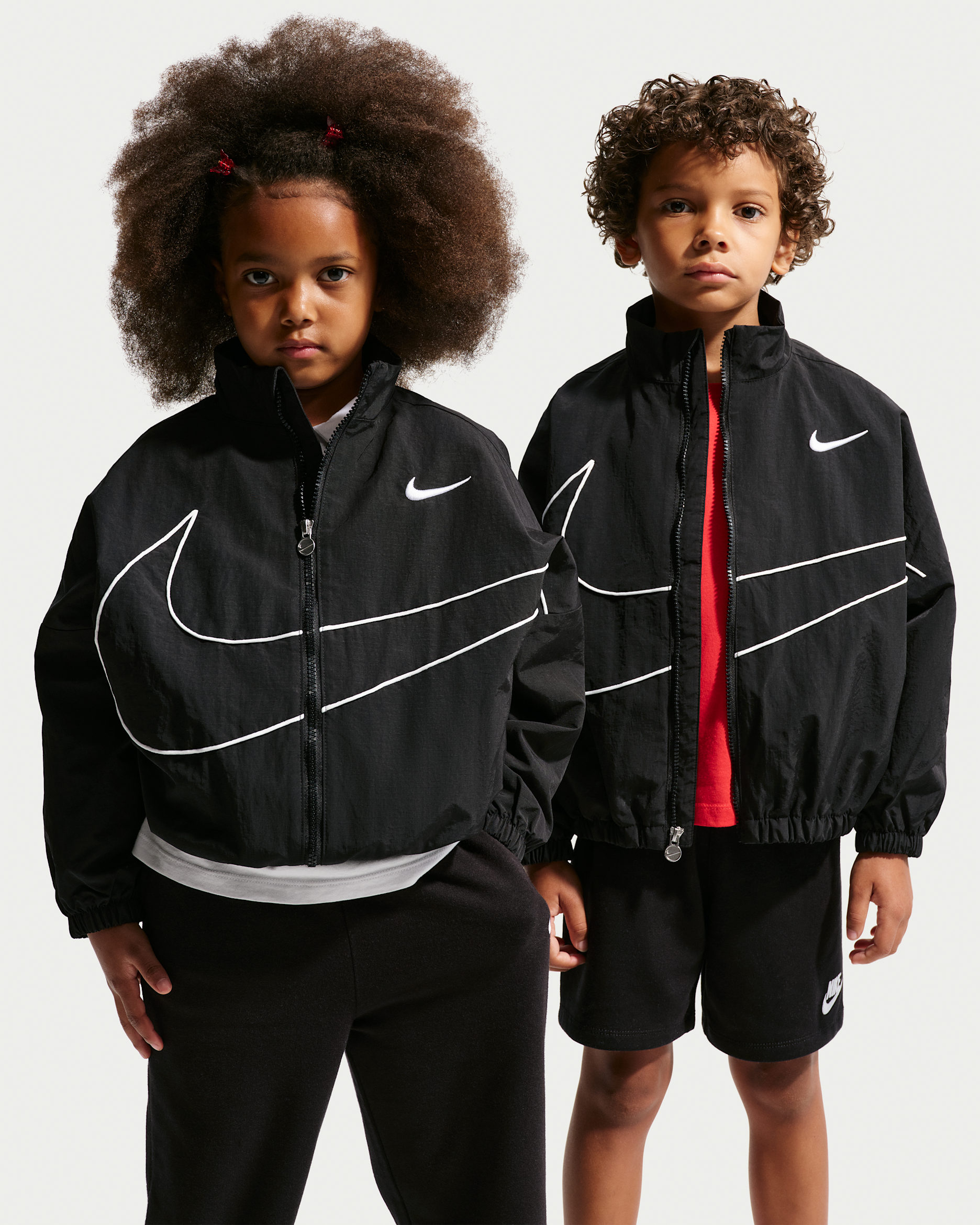 Nike Little Kids' Big Swoosh Hoodless Wind Jacket. Nike.com